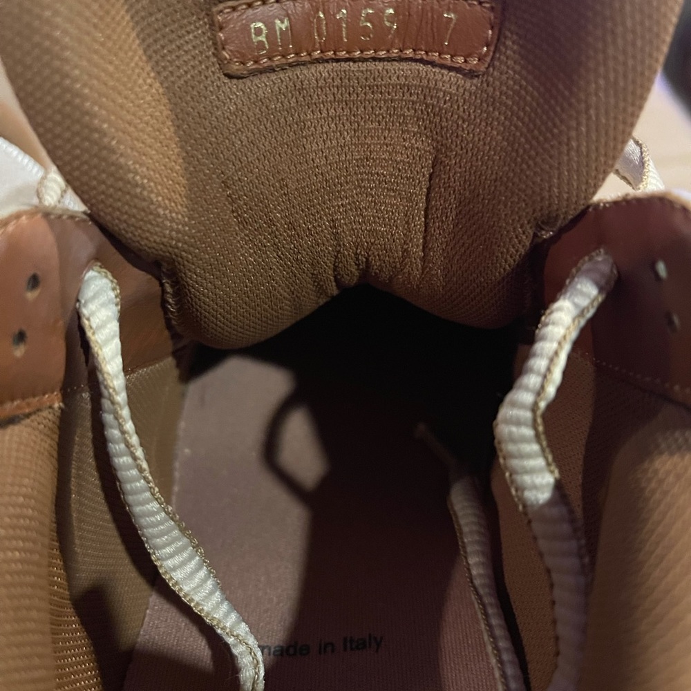 Louis Vuitton Tan and Cream Athletic Shoes